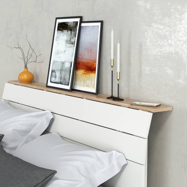 Кровать Муссон 11.41 цвет белый/дуб эндгрейн элегантный Кровать Муссон 11.41 цвет белый/дуб эндгрейн элегантный