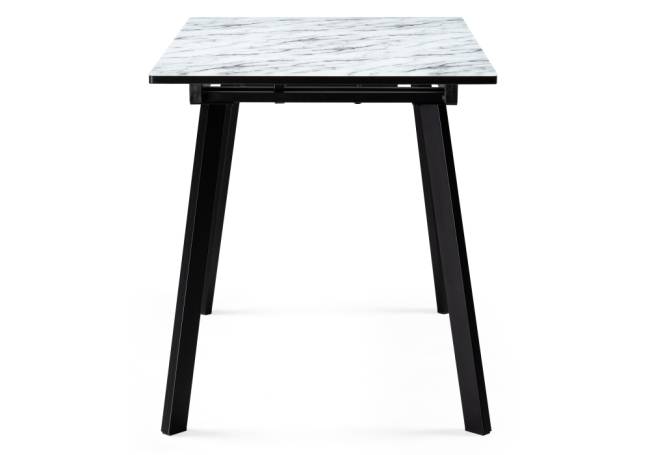 Агни 110(140)х68х76 мрамор белый / черный матовый