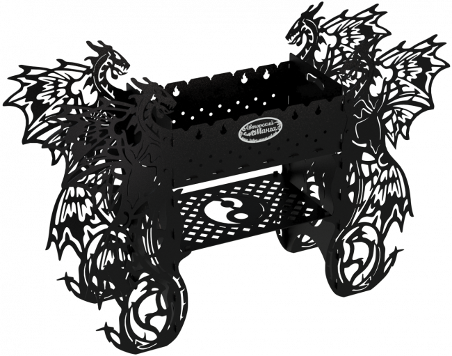 Мангал разборный "Крылатые драконы", стандарт, ST3, 3мм Мангал разборный "Крылатые драконы", стандарт, ST3, 3мм