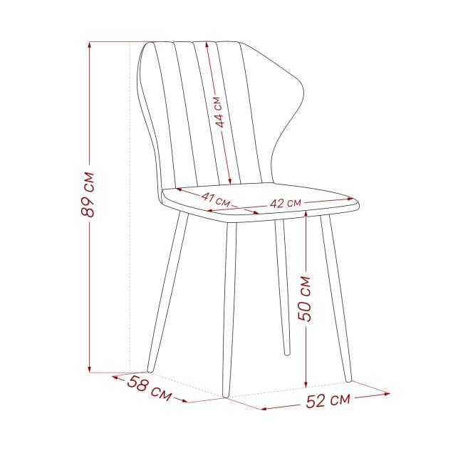 Стул Leset Гувер полоса Ultra Mint Белый