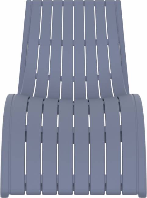 Шезлонг-лежак пластиковый Slim темно-серый 1800х720х700 мм Шезлонг-лежак пластиковый Slim темно-серый 1800х720х700 мм