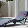 Шезлонг-лежак пластиковый Slim темно-серый 1800х720х700 мм Шезлонг-лежак пластиковый Slim темно-серый 1800х720х700 мм