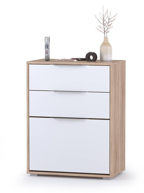 Обувница 13.113 + Вешалка 10.122 + обувница 13.114 + Зеркало Куба цвет дуб сонома/белый премиум Обувница 13.113 + Вешалка 10.122 + обувница 13.114 + Зеркало Куба цвет дуб сонома/белый премиум