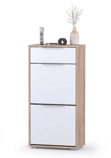 Обувница 13.113 + Вешалка 10.122 + обувница 13.114 + Зеркало Куба цвет дуб сонома/белый премиум Обувница 13.113 + Вешалка 10.122 + обувница 13.114 + Зеркало Куба цвет дуб сонома/белый премиум