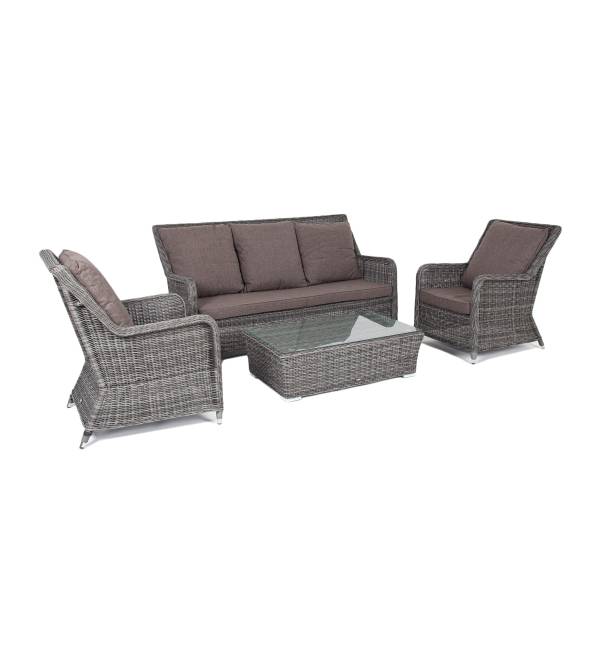 "Гляссе" лаунж-зона из искусственного ротанга, цвет графит "Гляссе" лаунж-зона из искусственного ротанга, цвет графит