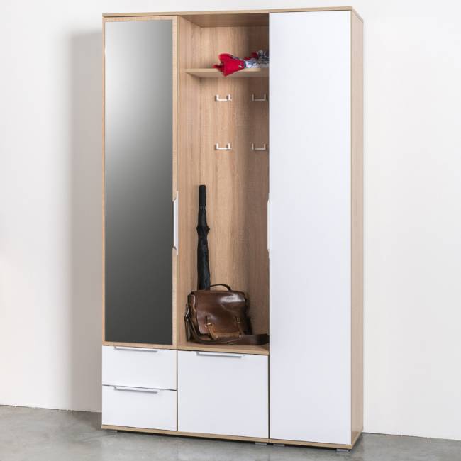 Пенал Куба Шкаф 13.29 цвет дуб сонома/белый премиум Пенал Куба Шкаф 13.29 цвет дуб сонома/белый премиум