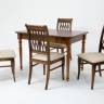 Обеденная группа Вивальди 120 со стульями Рич/ ромб бежевый, Орех