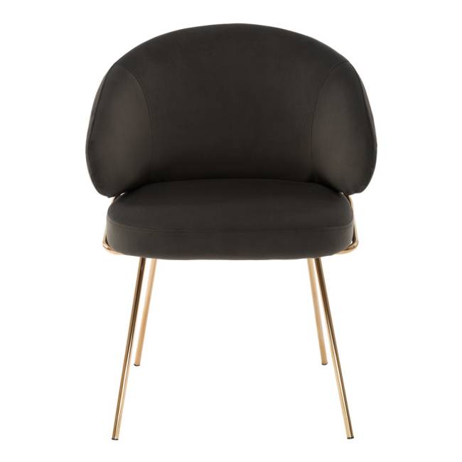 Стул-полукресло Emil графит с золотыми ножками Стул-полукресло Emil графит с золотыми ножками