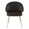 Стул-полукресло Emil графит с золотыми ножками Стул-полукресло Emil графит с золотыми ножками