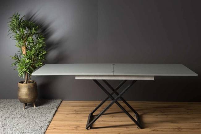 Стол-трансформер Левмар Cross P02/S53 Гриджио/черный Стол-трансформер Левмар Cross P02/S53 Гриджио/черный