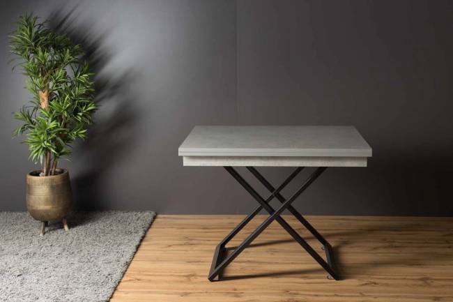 Стол-трансформер Левмар Cross P02/S53 Гриджио/черный Стол-трансформер Левмар Cross P02/S53 Гриджио/черный