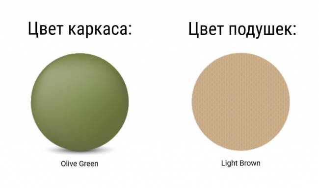 Комплект пластиковой мебели Portofino Lounge Corner оливковый, светло-коричневый