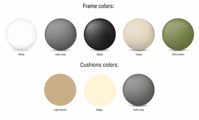 Комплект пластиковой мебели Portofino Lounge Corner оливковый, светло-коричневый