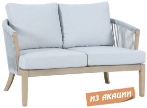 Диван деревянный двухместный Veneto светлый тик, серый 1280х802х711 мм Диван деревянный двухместный Veneto светлый тик, серый 1280х802х711 мм