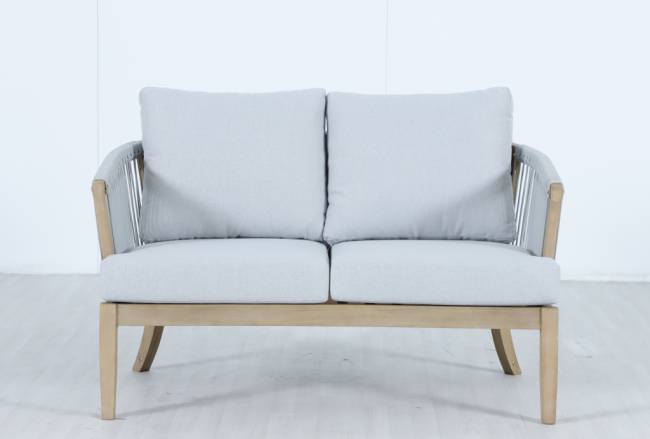 Диван деревянный двухместный Veneto светлый тик, серый 1280х802х711 мм Диван деревянный двухместный Veneto светлый тик, серый 1280х802х711 мм