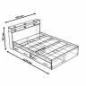 Кровать с ящиками Камелия 900 цвет дуб сонома Кровать с ящиками Камелия 900 цвет дуб сонома