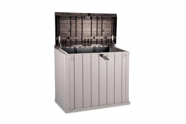 Ящик пластиковый TOOMAX Wood Style 842л СЕРЫЙ/КОРИЧНЕВЫЙ Ящик пластиковый TOOMAX Wood Style 842л СЕРЫЙ/КОРИЧНЕВЫЙ