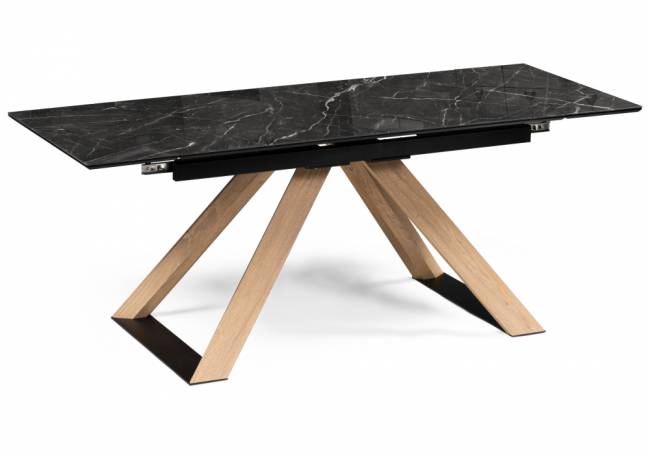 Гарднер 140(200)х80х76 черный / дуб монтана