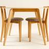 Стол Arki М 100 натур/слоновая кость со стульями Франк ПМ натур/гусиная лапка