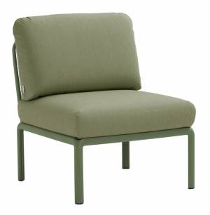 Модуль центральный пластиковый с подушками Komodo Elemento Centrale агава, джунгли 720х780х880 мм