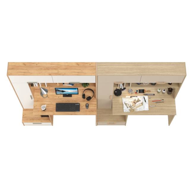 Письменные столы Лайт 03.243Н цвет дуб крафт золотой/белый премиум/плэйн/сатин Письменные столы Лайт 03.243Н цвет дуб крафт золотой/белый премиум/плэйн/сатин