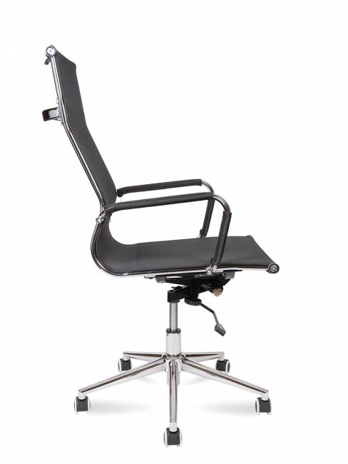 Кресло офисное / Хельмут только Москва / УЦЕНКА  (black) сталь + хром / черная сетка