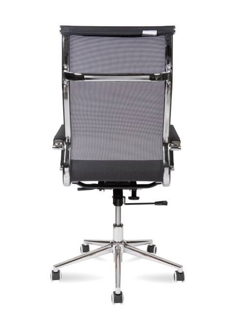 Кресло офисное / Хельмут только Москва / УЦЕНКА  (black) сталь + хром / черная сетка