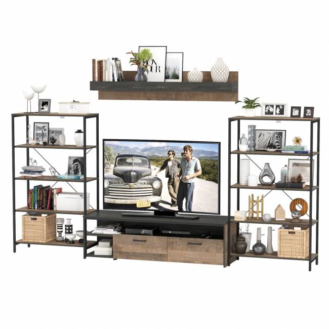 Стенка для гостиной Трувор № 111 цвет дуб гранж песочный/интра