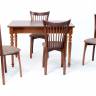 Обеденная группа Вивальди 120 со стульями Миранда орех/ ромб коричневый Обеденная группа Вивальди 120 со стульями Миранда орех/ ромб коричневый