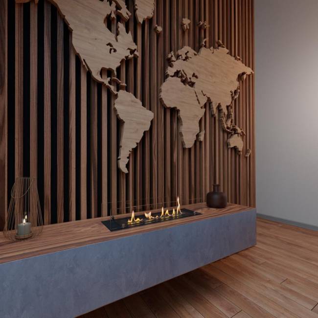 Биокамин встраиваемый в тумбу Steelheat Stand 700