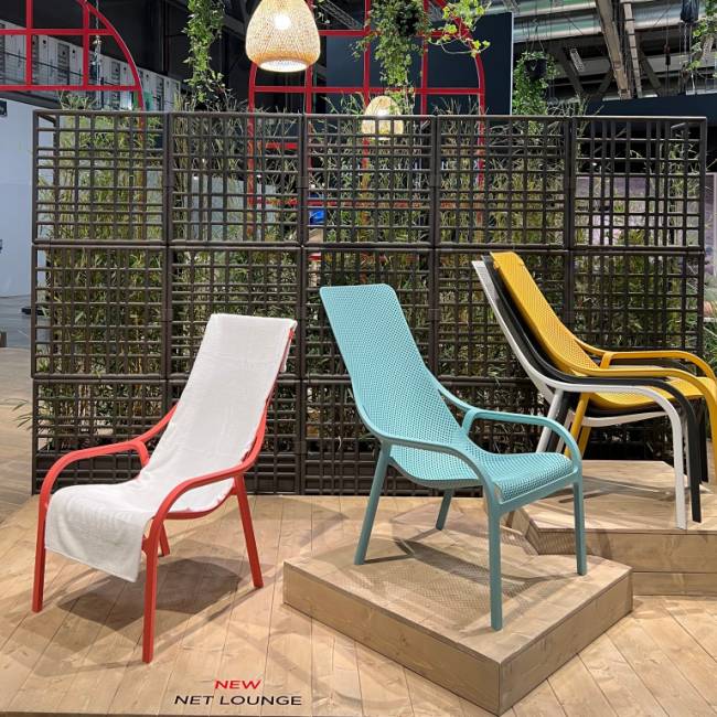 Лаунж-кресло пластиковое Net Lounge тортора 615х900х990 мм Лаунж-кресло пластиковое Net Lounge тортора 615х900х990 мм