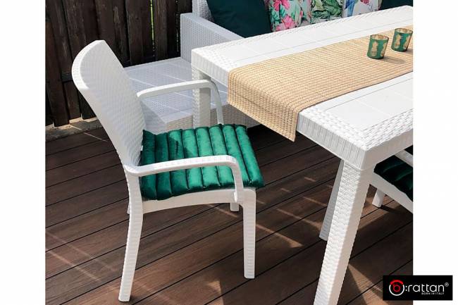 Стул B:rattan INDIANA с подлокотниками, белый Стул B:rattan INDIANA с подлокотниками, белый