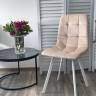 Стул РИЧИ, цвет H-06 Бежевый, велюр / белый каркас М-City Стул РИЧИ, цвет H-06 Бежевый, велюр / белый каркас М-City