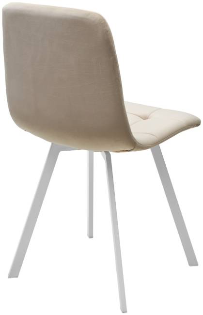 Стул РИЧИ, цвет H-06 Бежевый, велюр / белый каркас М-City Стул РИЧИ, цвет H-06 Бежевый, велюр / белый каркас М-City
