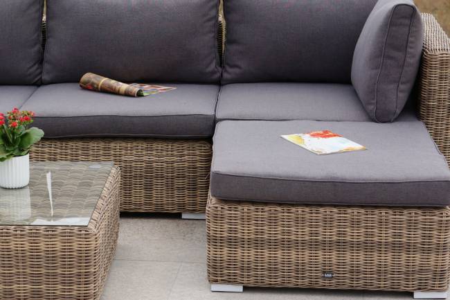 "Лунго" трансформирующаяся лаунж-зона из искусственного ротанга, цвет соломенный "Лунго" трансформирующаяся лаунж-зона из искусственного ротанга, цвет соломенный