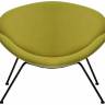 Кресло дизайнерское DOBRIN EMILY, светло-зеленая ткань AF3, черное основание