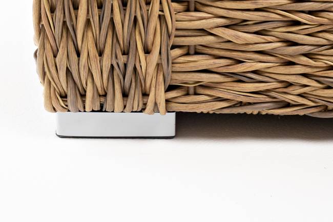 "Капучино" диван из искусственного ротанга (гиацинт) двухместный, цвет соломенный