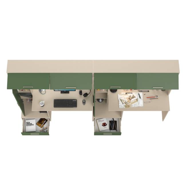 Лайт столы письменные 03.243Н цвет сатин/дымчатый зелёный Лайт столы письменные 03.243Н цвет сатин/дымчатый зелёный