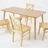 Стол Монте 120 натур со стульями Ингольф натур