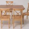 Стол Монте 120 натур со стульями Ингольф натур