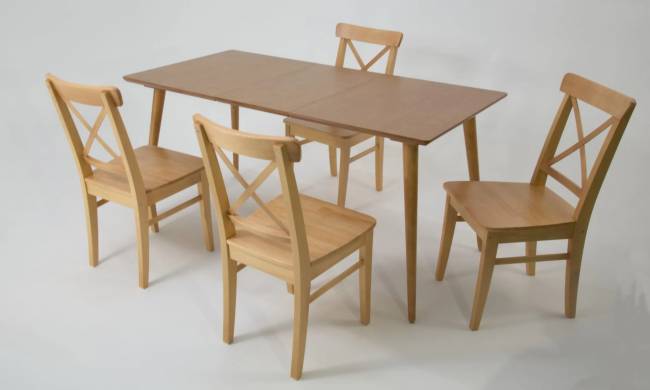 Стол Монте 120 натур со стульями Ингольф натур
