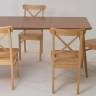 Стол Монте 120 натур со стульями Ингольф натур