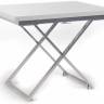 Стол-трансформер Левмар Compact G15/S59 белый глянец/ опоры серебро Стол-трансформер Левмар Compact G15/S59 белый глянец/ опоры серебро