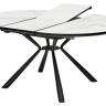 Стол VOLAND BIANCO TL-45 испанская керамика/ BLACK "белый мрамор" М-City