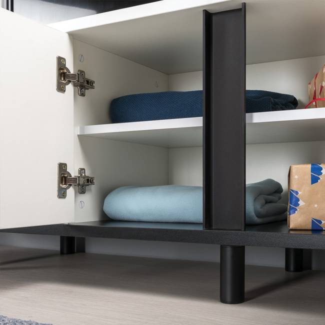 Муссон Кровать 1600 с подъёмным механизмом с тумбой TV 13.276 и зеркалом СВК цвет белый/чёрный/дуб эндгрейн элегантный/кожзам белый Муссон Кровать 1600 с подъёмным механизмом с тумбой TV 13.276 и зеркалом СВК цвет белый/чёрный/дуб эндгрейн элегантный/кожзам белый