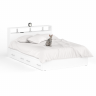 Кровать с ящиками 1400 Камелия + две тумбы цвет белый