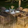 "Амароне" обеденная группа из искусственного ротанга на 6 персон, цвет коричневый