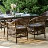"Амароне" обеденная группа из искусственного ротанга на 6 персон, цвет коричневый
