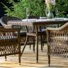 "Амароне" обеденная группа из искусственного ротанга на 6 персон, цвет коричневый