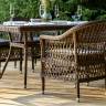 "Амароне" обеденная группа из искусственного ротанга на 6 персон, цвет коричневый